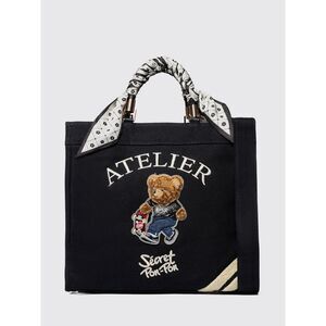 Secret Pon-Pon Handbag Woman Black